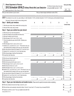 Illinois Net Loss Deduction Form