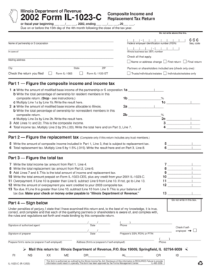 Illinois Form IL-1023-C Composite Income and Replacement Tax Return