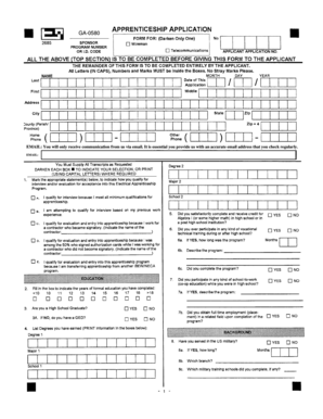 Apprenticeship Application Form