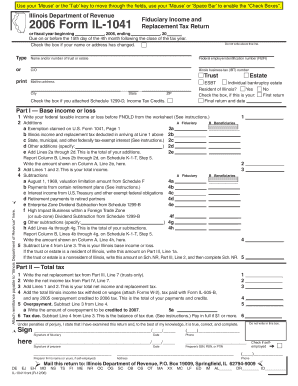 Illinois Fiduciary Income and Replacement Tax Return