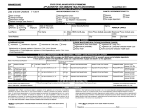 Delaware Non-Medicare Health Care Coverage Application