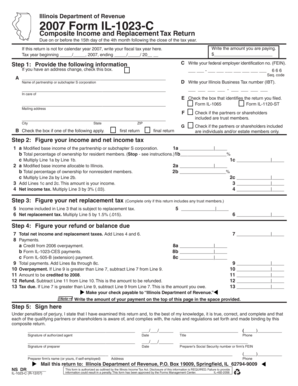 Illinois Composite Income and Replacement Tax Return