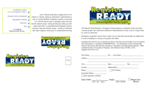 Special Needs Registry Form