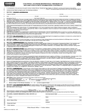 Seller’s Exclusive Marketing Contract