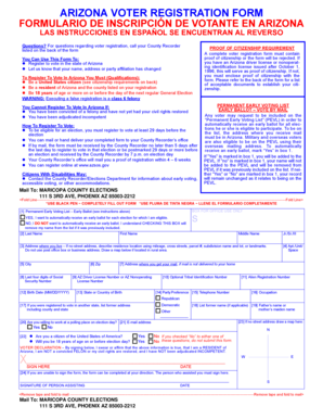 Arizona Voter Registration Form