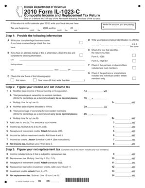 Illinois Form IL-1023-C Composite Income and Replacement Tax Return