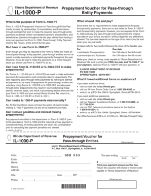 Illinois Pass-Through Entity Prepayment Voucher