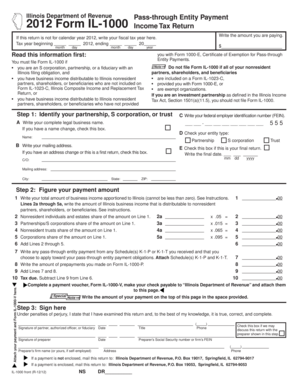 Illinois Pass-through Entity Payment Income Tax Return