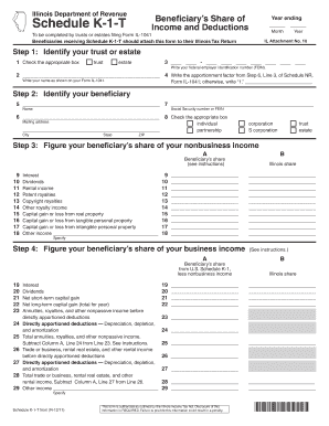 Illinois Schedule K-1-T Form