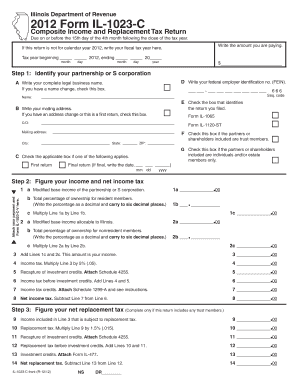 Illinois Form IL-1023-C Composite Income and Replacement Tax Return