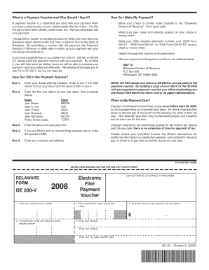 Delaware Payment Voucher