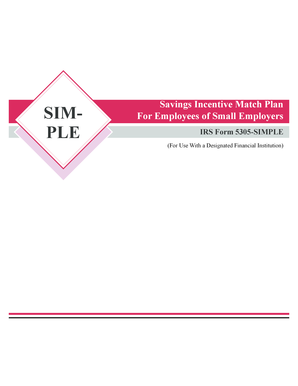 IRS Form 5305-SIMPLE Savings Incentive Match Plan