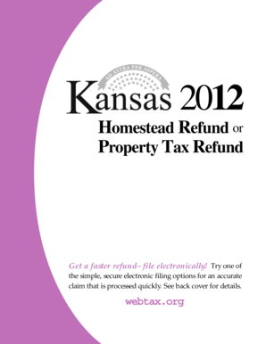 Kansas Homestead Refund Form