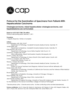Hepatocellular Carcinoma Protocol