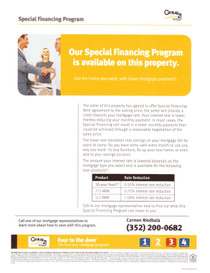 Special Financing Consent Form