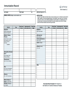 Schlotzsky's menu pdf - Printable Immunization Record Printable Immunization or Vaccination Record