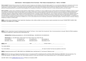 Audit Insurance Client Acceptance Form