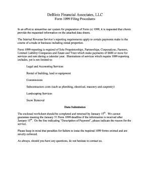 Form 1099 Filing Procedures