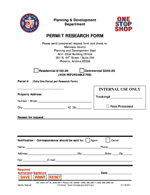 Maricopa County Permit Research Form