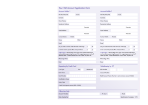 RWWA Account Application Form