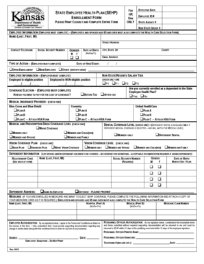 State Employee Health Plan Enrollment Form