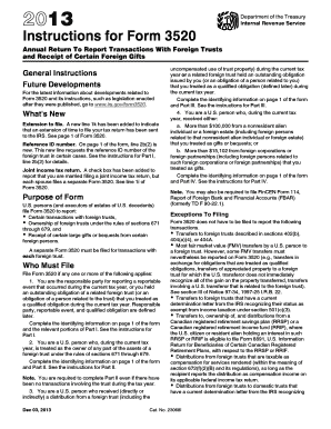 IRS Form 3520 Instructions