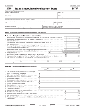California Form 5870A