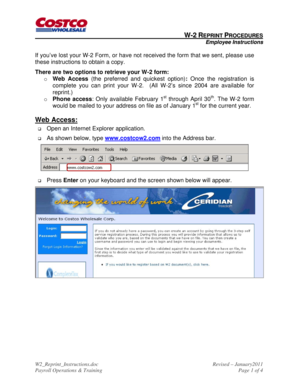 W-2 Reprint Procedures