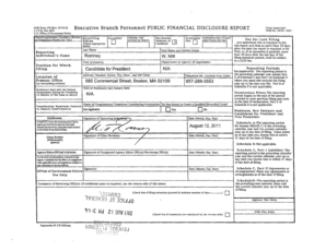 Executive Branch Financial Disclosure Report