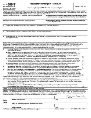 IRS Form 4506T - Frontier West Financial