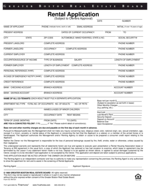 Rental Application Form