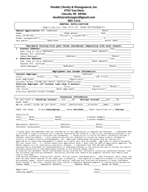 Rental Application Form