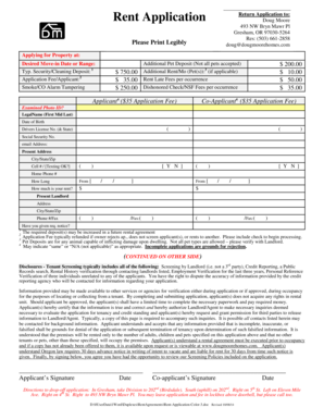 Rental Application Form
