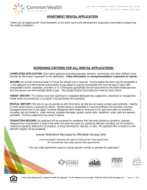 Apartment Rental Application