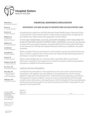 Financial Assistance Application