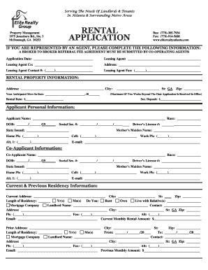 Georgia Rental Application Form