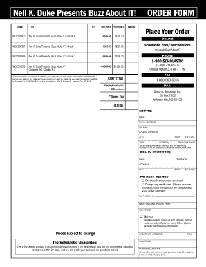 Buzz About IT Order Form
