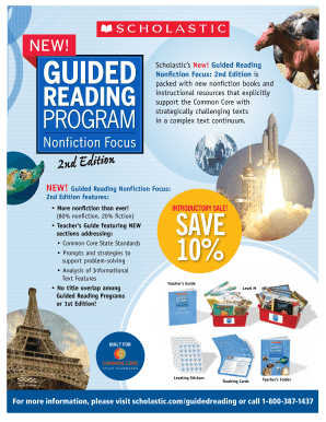 Guided Reading Nonfiction Focus Order Form