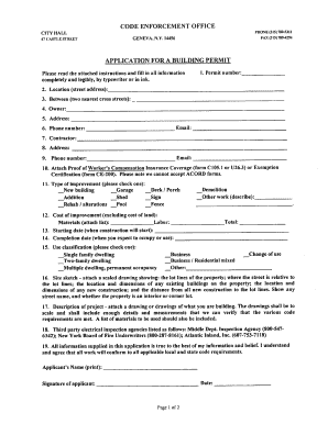 Building Permit Application