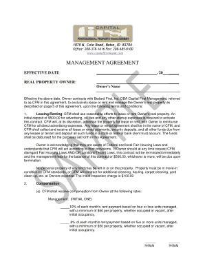Real Property Management Agreement