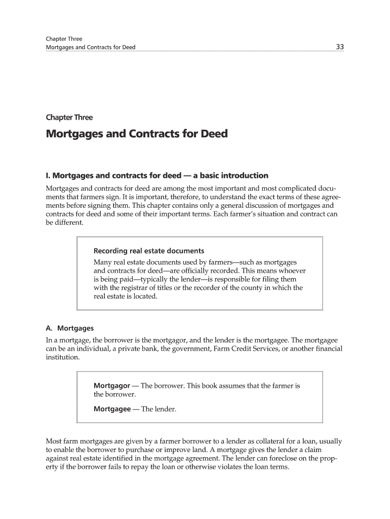 Fillable Online Mortgages and Contracts for Deed Fax Email Print