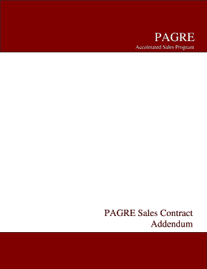 PAGRE Sales Contract Addendum