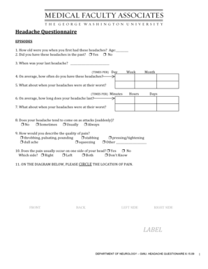 Headache Questionnaire