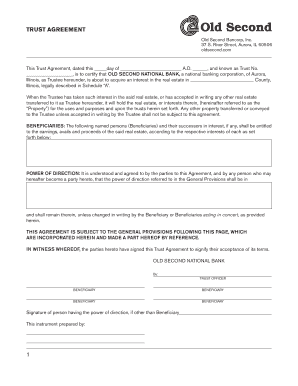 Trust Agreement for Real Estate