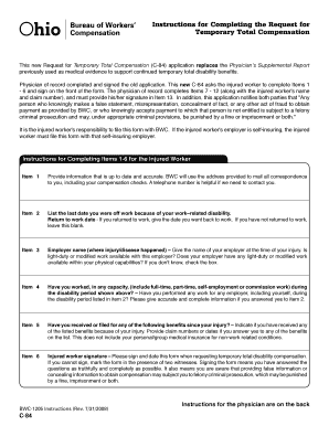 Request for Temporary Total Compensation C-84