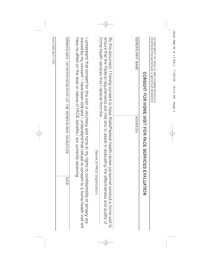 Consent for Home Visit for PACE Services Evaluation