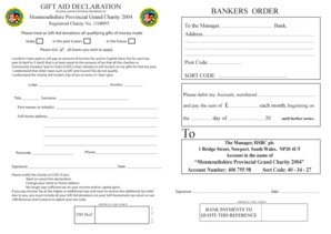 Gift Aid Declaration Form