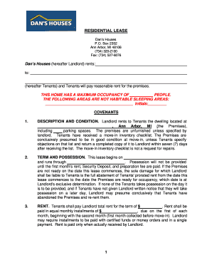 Residential Lease Agreement