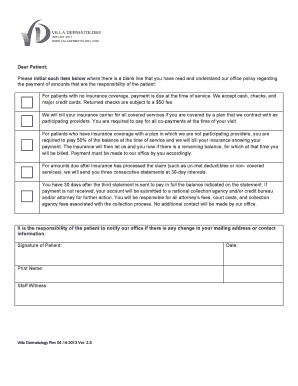 Patient Payment Policy Agreement