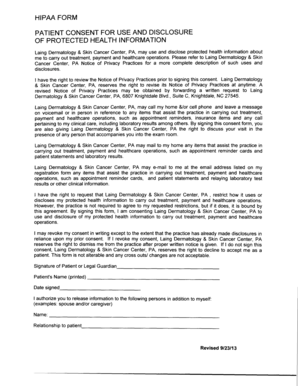 HIPAA Patient Consent Form